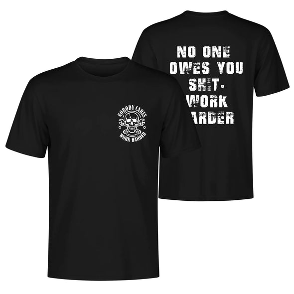 Work Harder Skull Tee