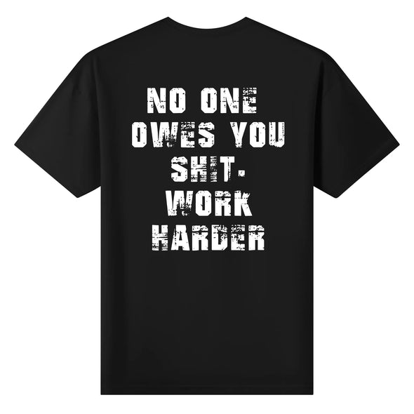 Work Harder Skull Tee