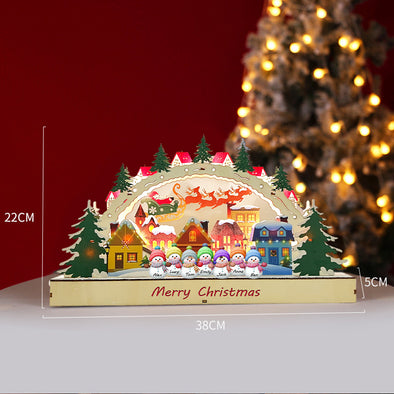 Personalized Home Snowman Cabin Lights