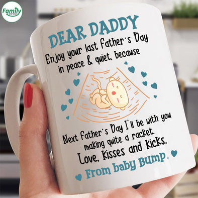 Gift For Future Daddy Piece And Quiet Mugs - CB - B04142022