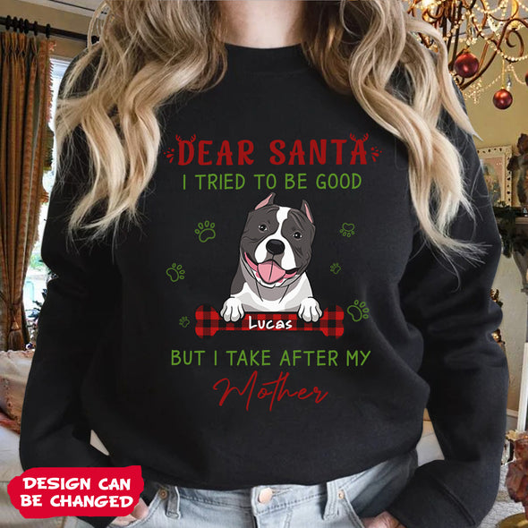 Personalized Gift For Dog Lovers Dear Santa I Tried To Be Good T-shirt, Hoodie, Sweatshirt PP-AV2211228
