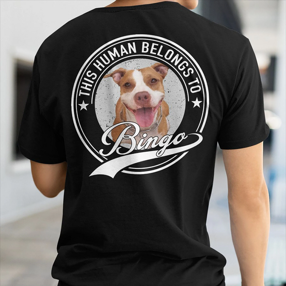 Gift For Dog Lovers, Cat Lovers Human Belongs To Dog Cat Backside T-Shirt - NT281122