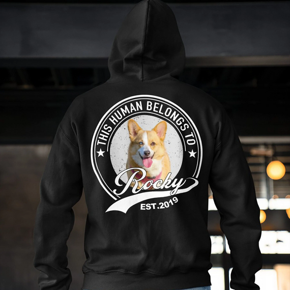 Gift For Dog Lovers, Cat Lovers Human Belongs To Dog Cat Backside T-Shirt - NT281122