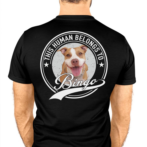 Gift For Dog Lovers, Cat Lovers Human Belongs To Dog Cat Backside T-Shirt - NT281122