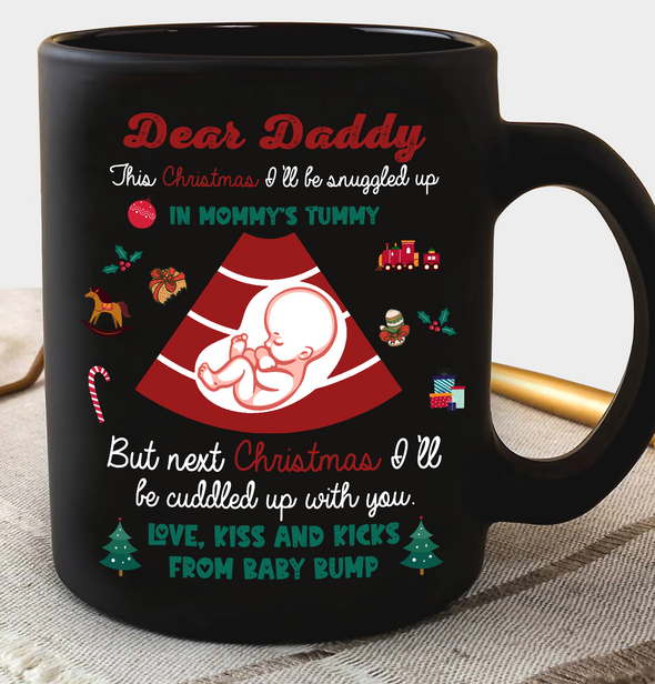 Gift For Future Daddy Love, Kiss And Kicks Mug - PP - AV0812222