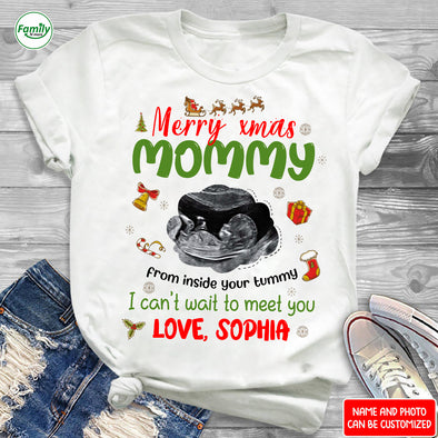 Personalized Gift For Future Mommy I Can't Wait To Meet You Tshirt - PP - AV1310222