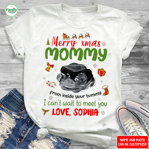 Personalized Gift For Future Mommy I Can't Wait To Meet You Tshirt - PP - AV1310222