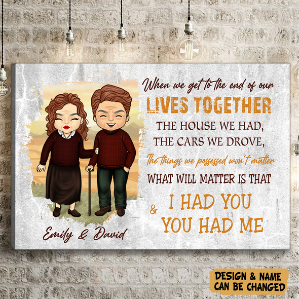 Personalized Gift For Couple I Had You & You Had Me Canvas Canvas_PP_AV2612221