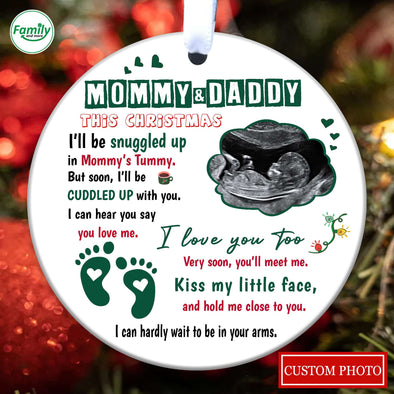 Personalized Gift For Future Daddy And Mommy Merry Christmas Ornament_PP_AV1111221