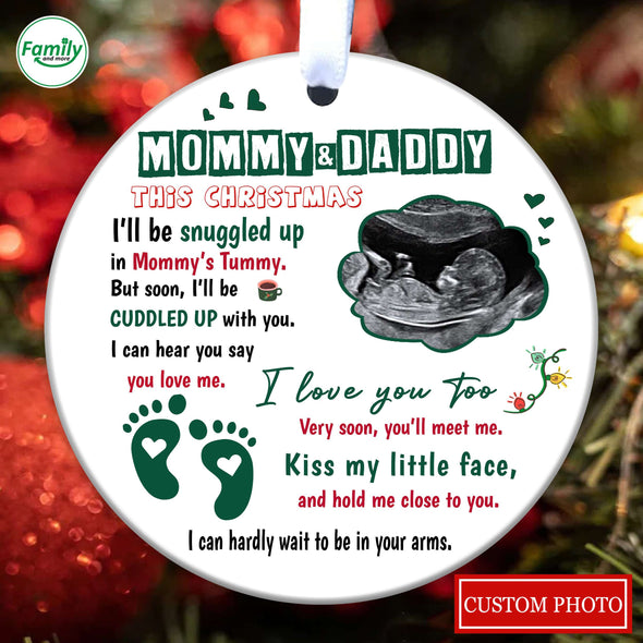 Personalized Gift For Future Daddy And Mommy Merry Christmas Ornament_PP_AV1111221