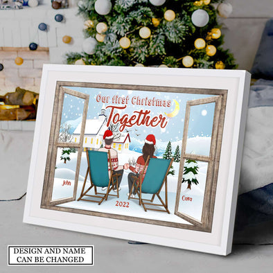 Gift For Couple Our First Christmas Together Canvas PP - AV1410222