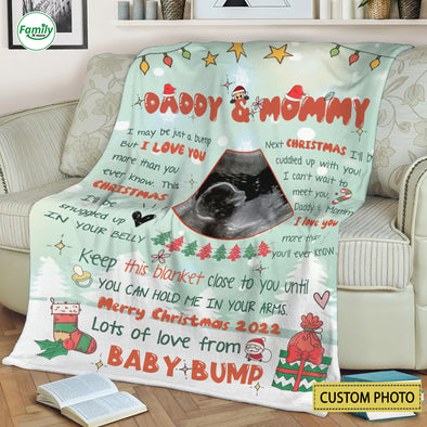 Personalized Gift For Future Daddy and Mommy Next Christmas I'll Be Cuddled Up With You Blanket - NT - AV1409224