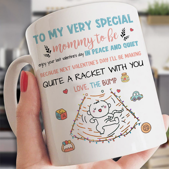 Personalized Gift For Future Mommy Happy Valentine's Day Mug - PP_AV211225