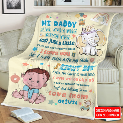 Personalize Gift For Daddy I Love YouBlanket - NT - AV0608221