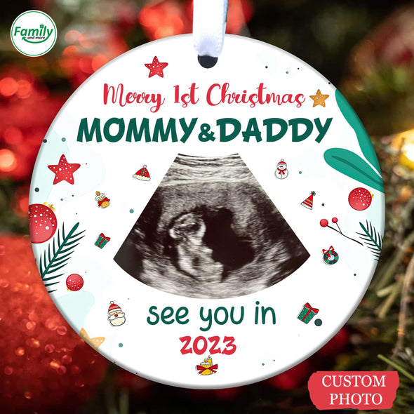 Personalized Gift For Future Mommy & Daddy See You In 2023 Ornament PP - AV1411229