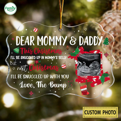 Personalized Gift For Future Mommy & Daddy Next Christmas I'll Be Cuddle Up With You Ornament-PP-AV1810223