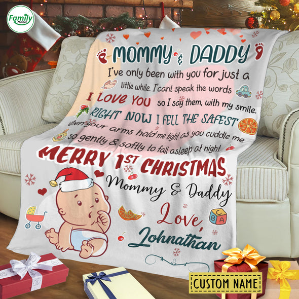 Personalized Gift For Future Daddy & Mommy Right Now I Feel The Safest Blanket - PP - AV0211221