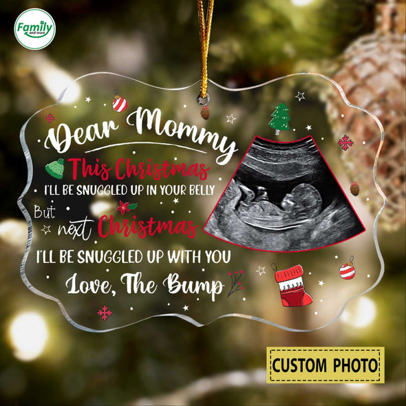 Personalized Gift For Future Mommy Next Christmas I'll Be Cuddle Up With You Ornament-PP-AV1810222