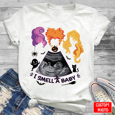 Gift For Future Mom I Smell A Baby Halloween T-Shirt - NT - AV2708221