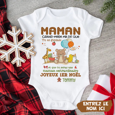 Cadeau Personnalisé Pour Maman Baby Onesie - PP- AV0811229