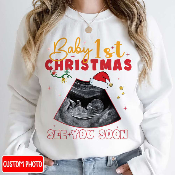 Personalized Gift For Future Mommy Baby's First Christmas T-shirt, Hoodie, Sweatshirt PP - AV1011226