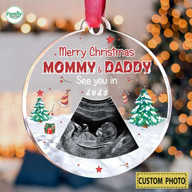 Personalized Gift For Future Mommy & Daddy See You In 2023 Ornament PP - AV09112213