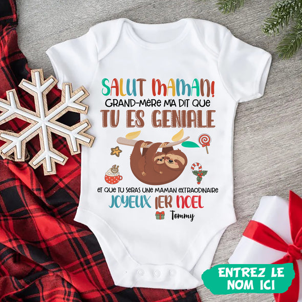 Cadeau Personnalisé Pour Maman Baby Onesie - PP - AV0711224