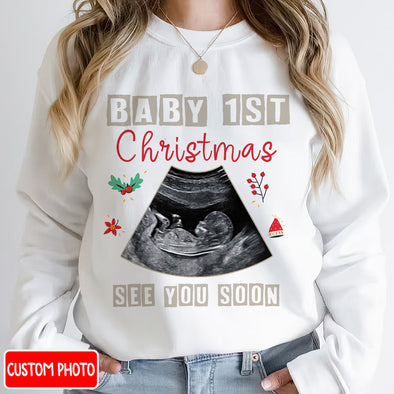 Personalized Gift For Future Mommy Baby's First Christmas T-shirt, Hoodie, Sweatshirt PP - AV1011224
