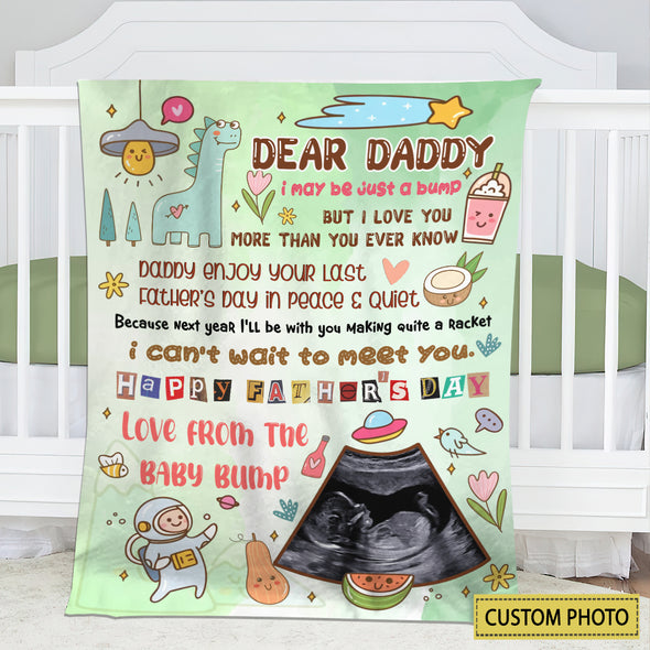 Personalized Gift For Future Daddy Happy Father's Day Blanket - NT - AV1708221