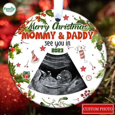 Personalized Gift For Future Mommy & Daddy See You In 2023 Ornament PP - AV09112212