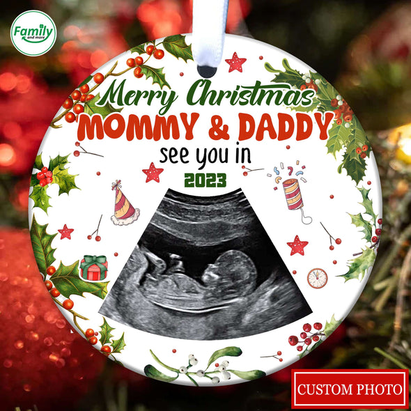 Personalized Gift For Future Mommy & Daddy See You In 2023 Ornament PP - AV09112212