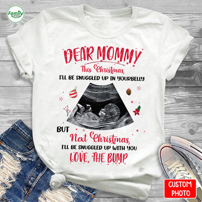Personalized Gift For Future Mommy I'll Be Snuggled Up In Your Belly Tshirt - PP - AV1310221