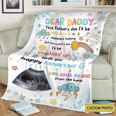 Personalized Gift For Future Daddy I'll Be Cuddled Up With You Blanket - NT - AV1208221