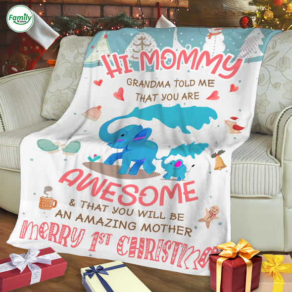Gift For Future Mommy  Grandma Told Me That You Are Awesome Blanket - PP - AV1210222