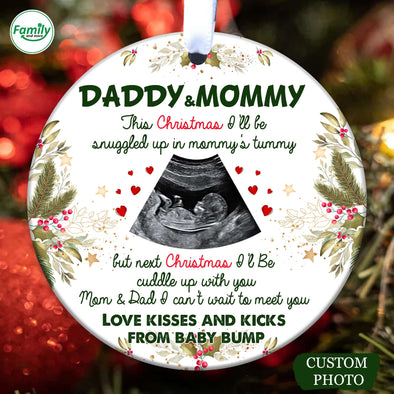 Personalized Gift For Future Mommy & Daddy See You In 2023 Heart Ornament PP - AV1211221