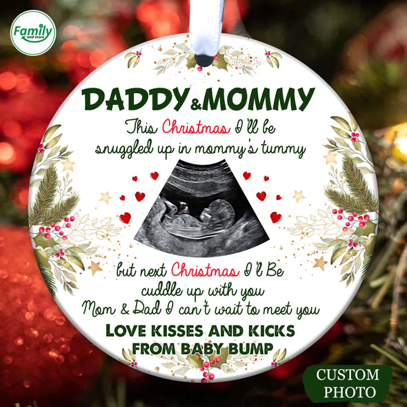 Personalized Gift For Future Mommy & Daddy See You In 2023 Heart Ornament PP - AV1211221