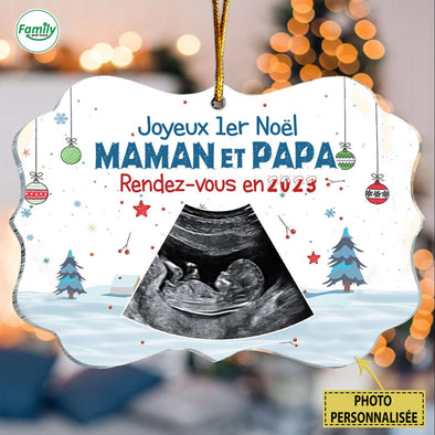 Cadeau Personnalisé Pour Maman & Papa Rendez-vous en 2023 Ornament PP-AV1411228