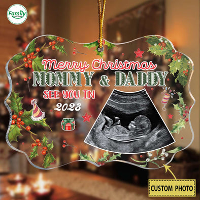 Personalized Gift For Future Mommy & Daddy See You In 2023 Ornament-PP-AV1411223