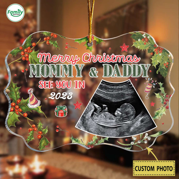 Personalized Gift For Future Mommy & Daddy See You In 2023 Ornament-PP-AV1411223