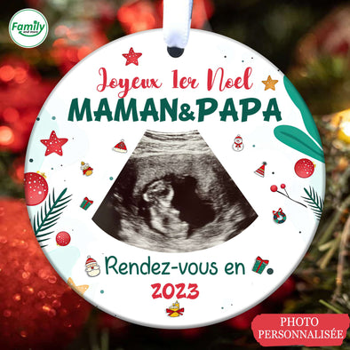 Cadeau Personnalisé Pour Maman & Papa Rendez-vous en 2023 Ornament PP-AV14112210