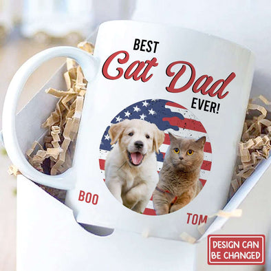 Personalized Gift For Cat And Dog Lover Best Cat Dad Ever Mug - PP - AV011223