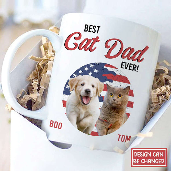 Personalized Gift For Cat And Dog Lover Best Cat Dad Ever Mug - PP - AV011223