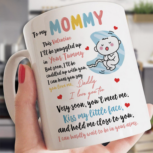 Personalized Gift For Future Mommy Happy Valentine's Day Mug - PP - AV2112222
