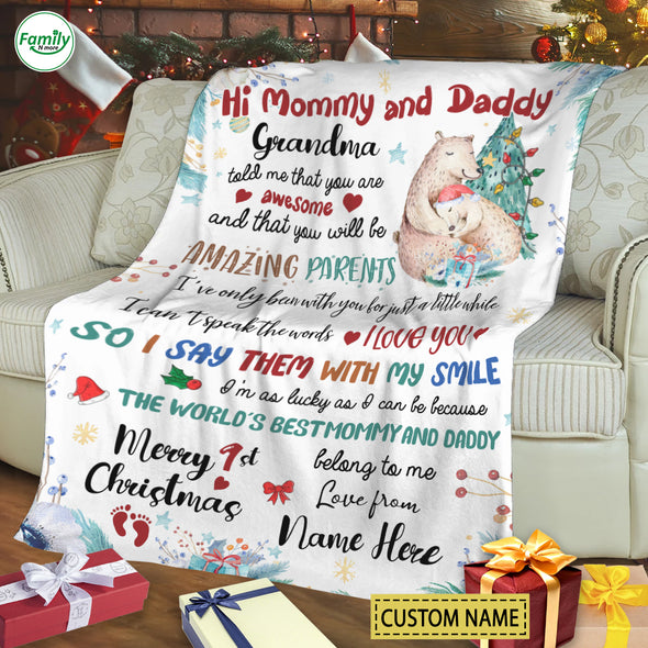 Personalized Gift For Future Daddy & Mommy I Love You Blanket - PP - AV1710225
