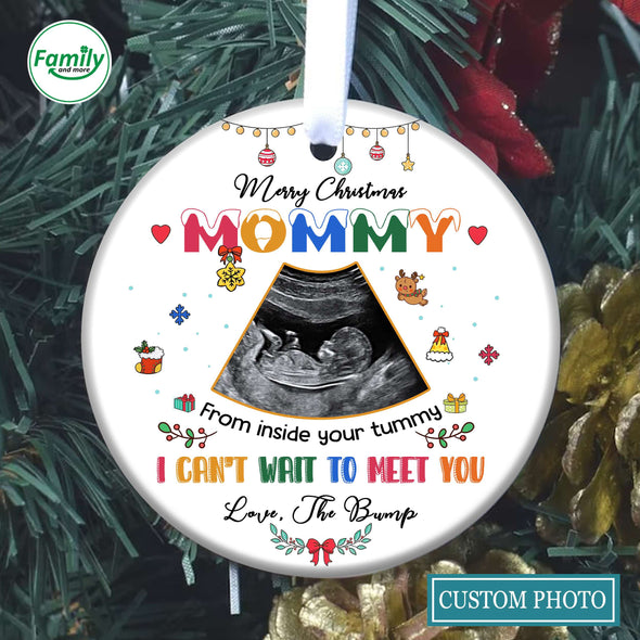 Personalized Gift For Future Mommy I Can't Wait To Meet You Ornament_PP_AV0610223