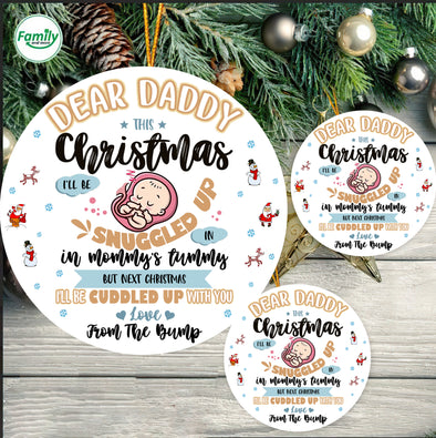 Gift For Future Daddy Merry Christmas Ornament - pp - tt