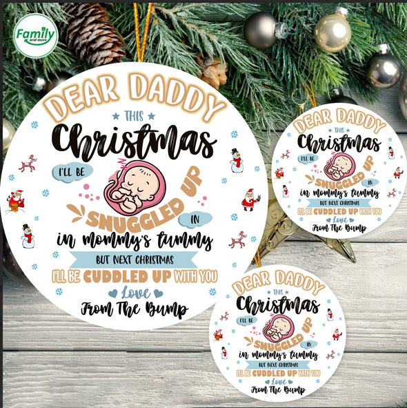 Gift For Future Daddy Merry Christmas Ornament - pp - tt