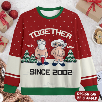 Personalized Gift For Couple Together Since Ugly Sweater PP - AV1711221
