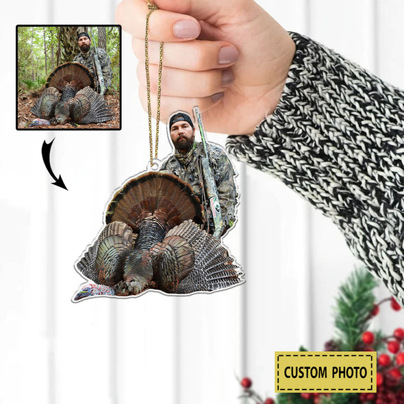 Personalized Gift For Hunter - Gift For Hunting Lover - Custom Hunting Momment Photo Christmas Ornament LHT-LTT251122