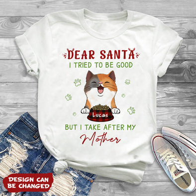 Personalized Gift For Cat Lovers Dear Santa I Tried To Be Good T-shirt, Hoodie, Sweatshirt PP-AV2211228